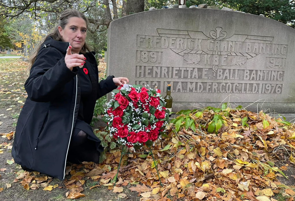 Me (author of this post) at the Bantings grave
